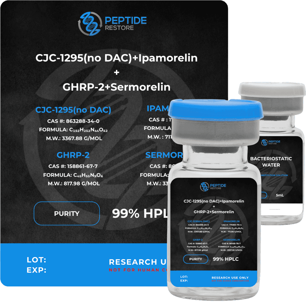 CJC-1295 (No DAC) + Ipamorelin + GHRP-2+ Sermorelin (Blend)